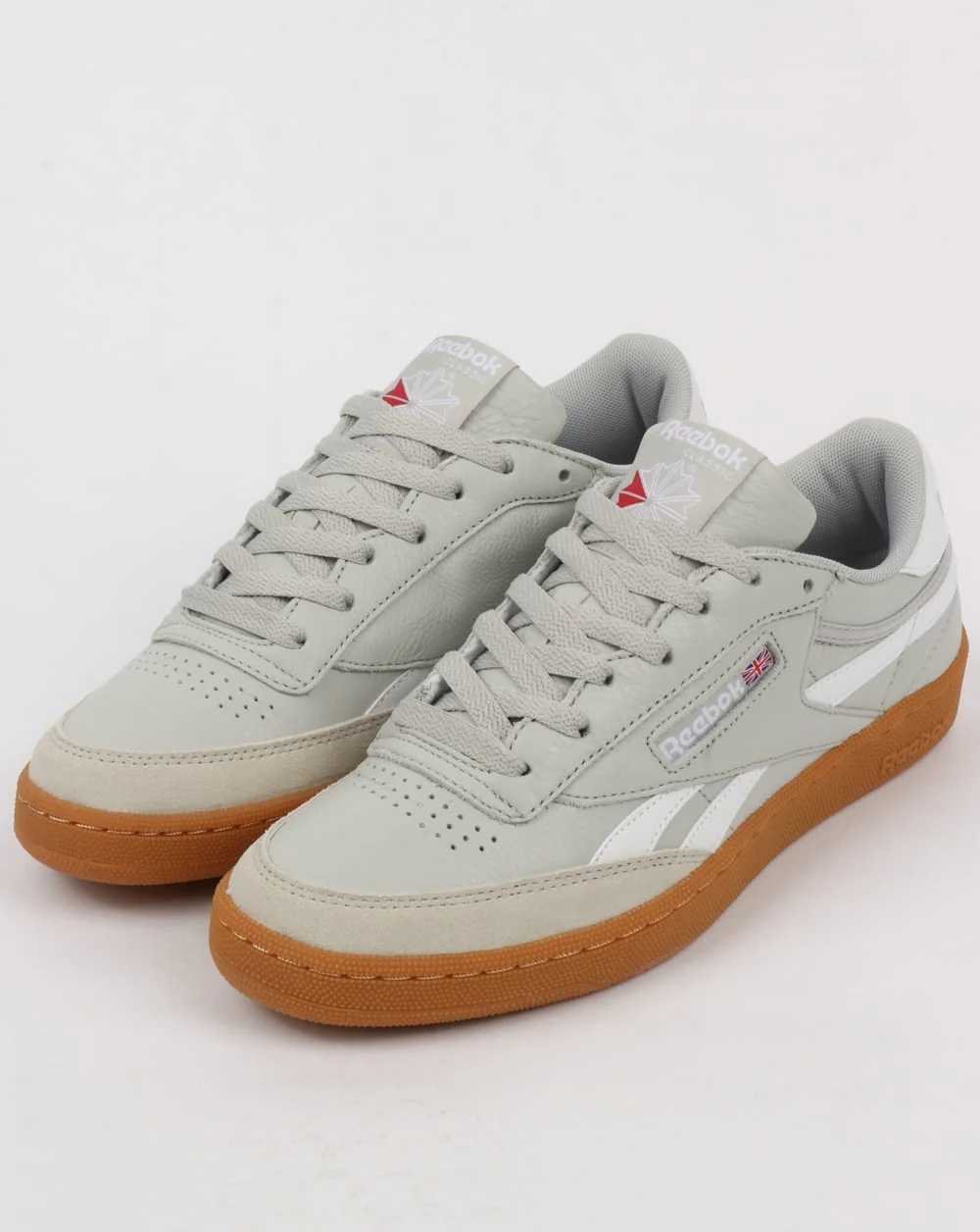 Reebok Revenge Plus Gum Trainers Skull Grey/White - Image 3