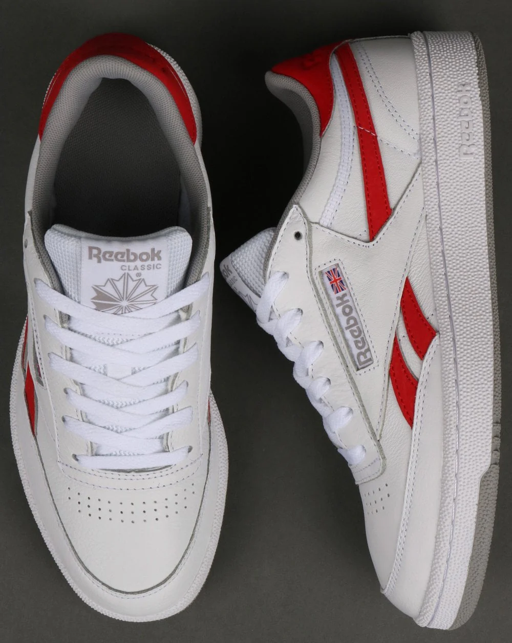 Reebok Revenge Plus Trainers White/Red - Image 2