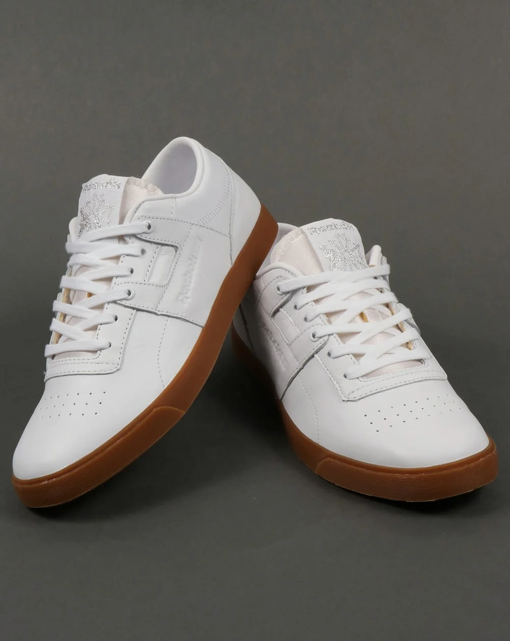Reebok Workout Low CLN FVS Trainers White/Silver/Gum - Image 3