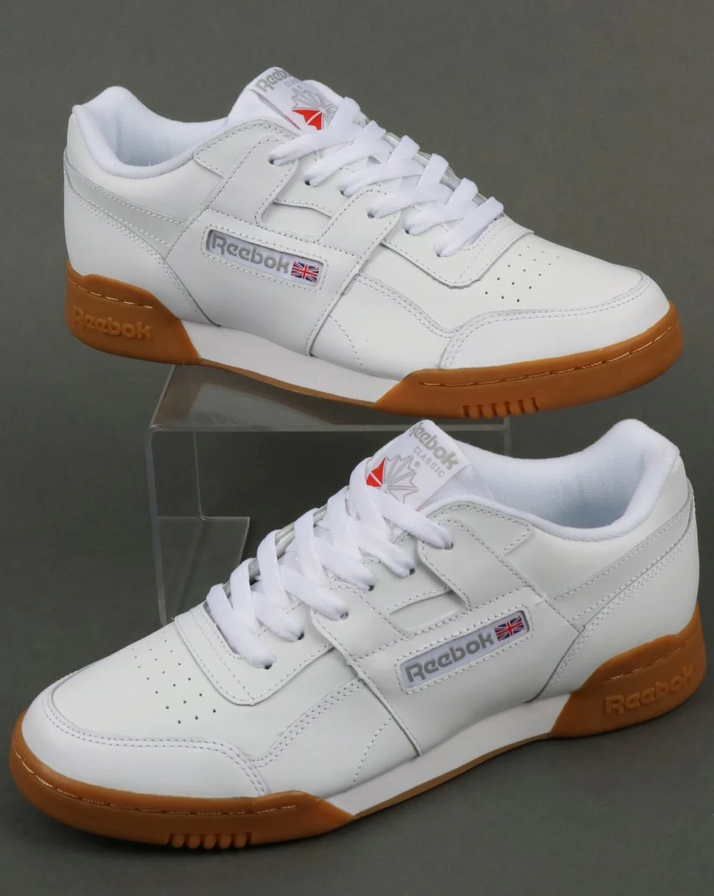 Reebok Workout Plus Trainers White/Carbon/Gum
