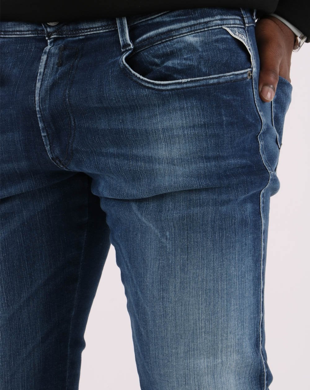 Replay Anbass Hyperflex Jeans White shades - Blue - Image 3