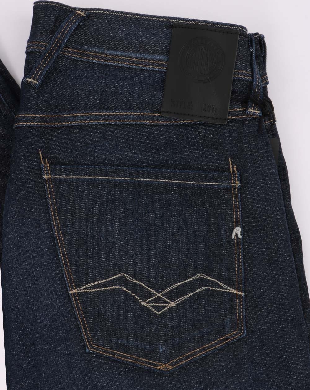 Replay Anbass Hyperflex Re-used Jeans Dark Blue - Image 2