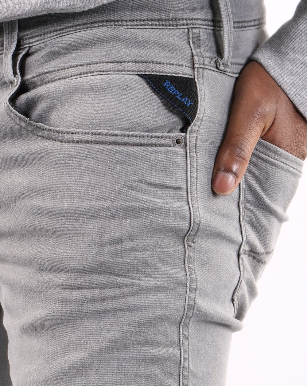 Replay Anbass Jeans Hyperflex Grey - Image 2
