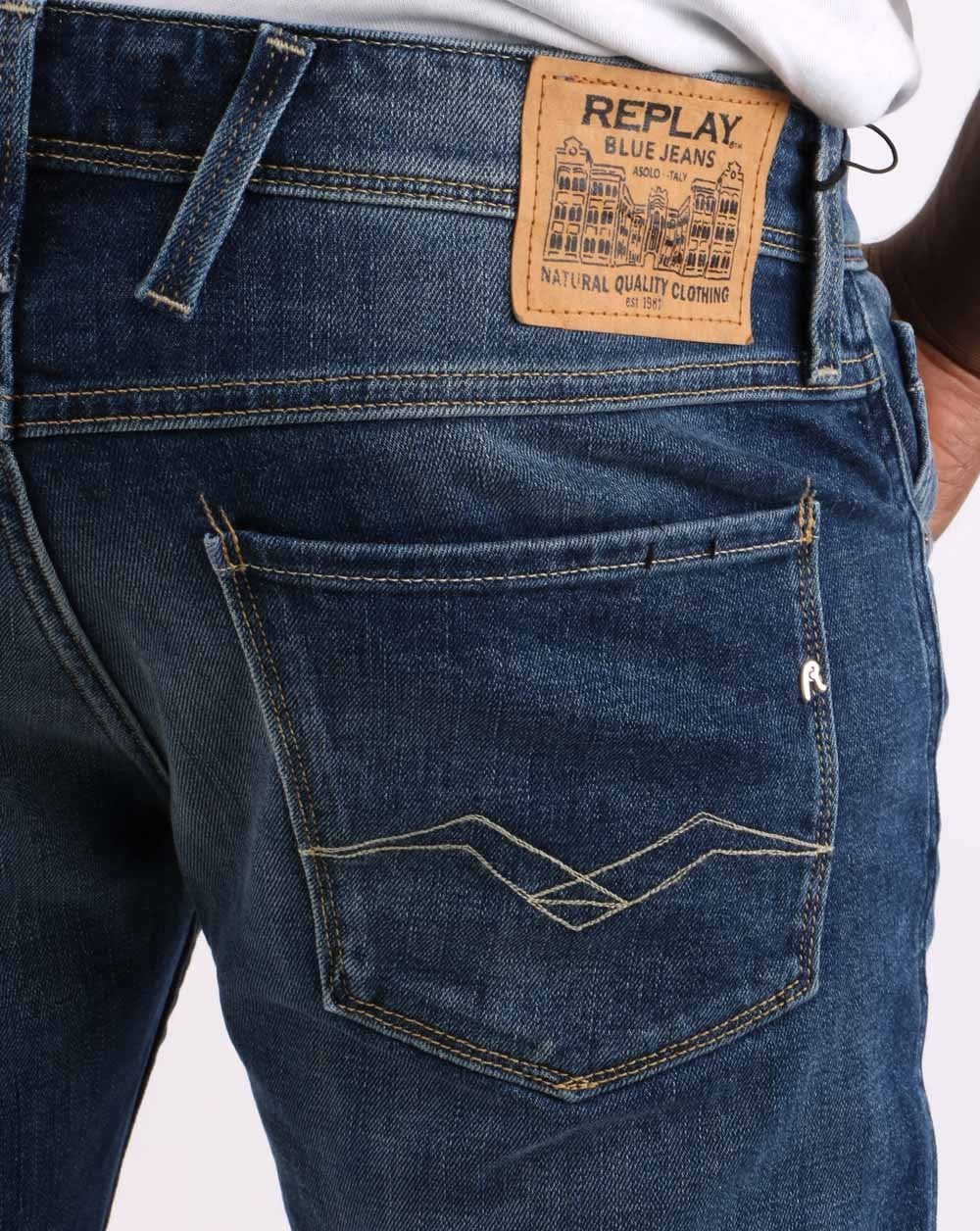 Replay Anbass No Thema Jeans Deep Blue - Image 4