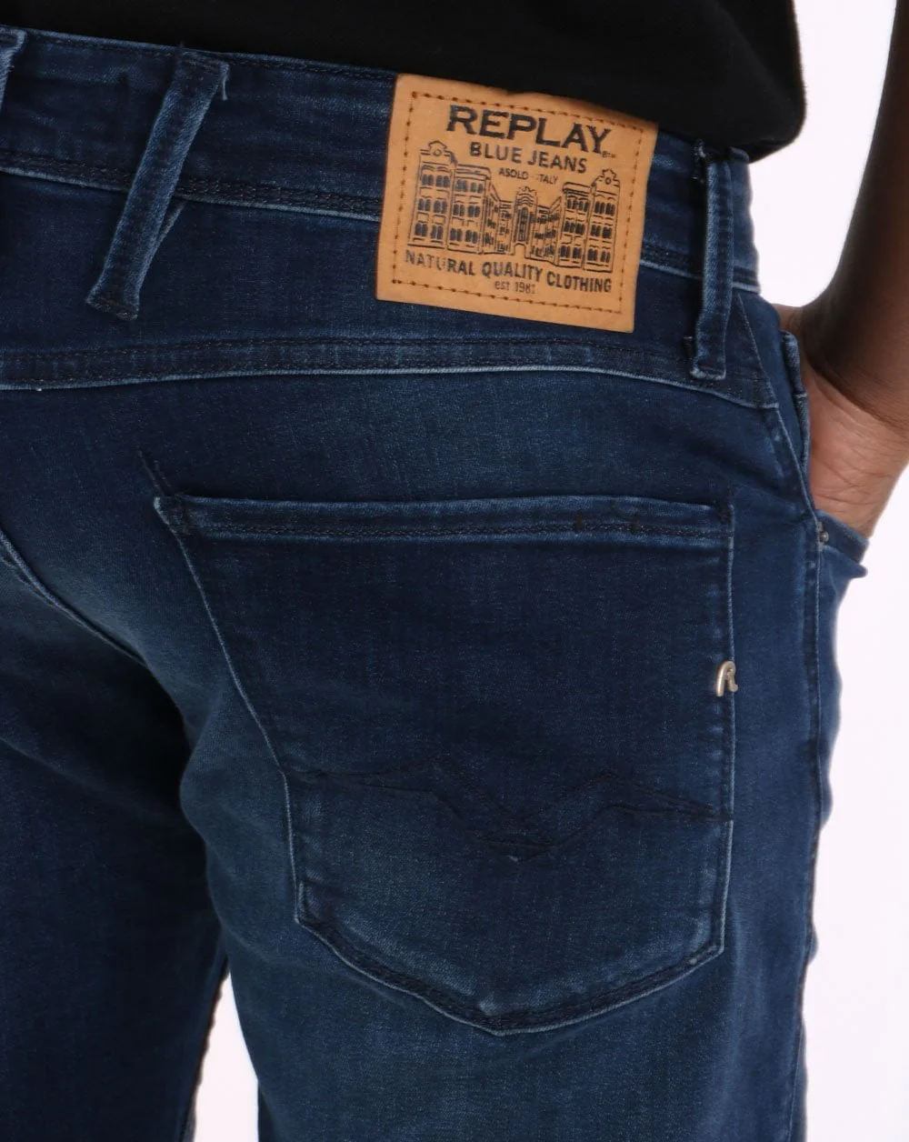 Replay Anbass Slim Fit Jeans Dark Blue - Image 5