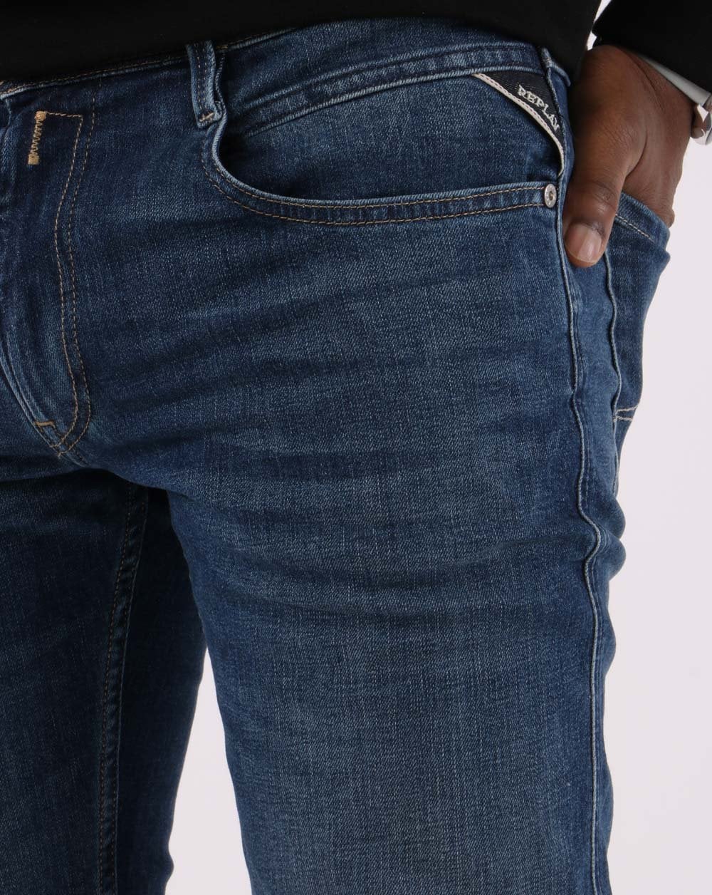 Replay Anbass Slim Fit Jeans Medieval Blue - Image 2