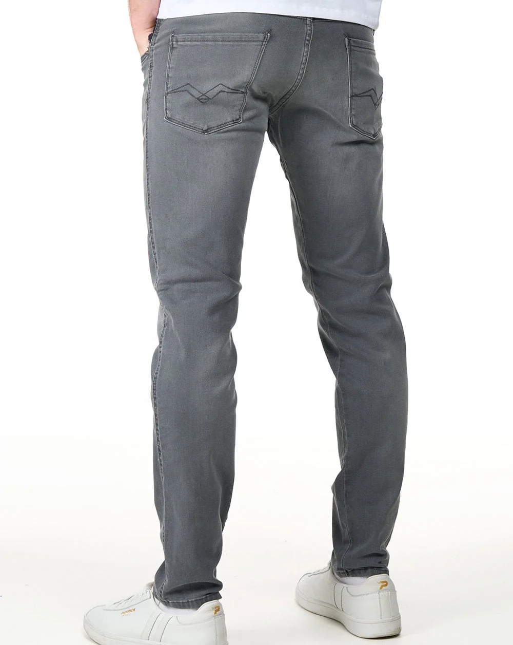 Replay Power Stretch Anbass Slim Fit Jeans Medium Grey - Image 3
