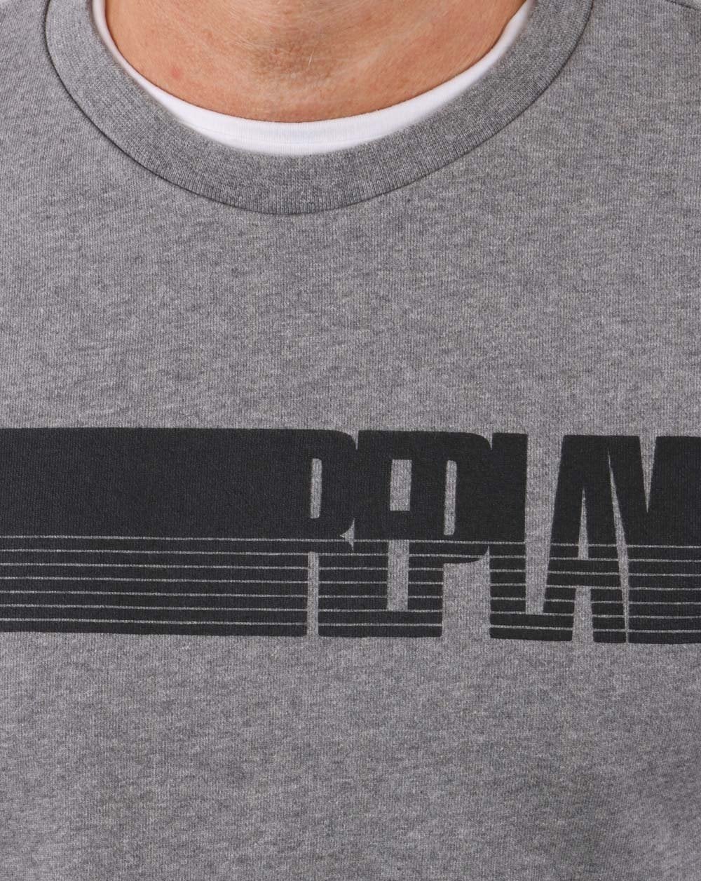 Replay Logo Sweatshirt Grey - Image 2