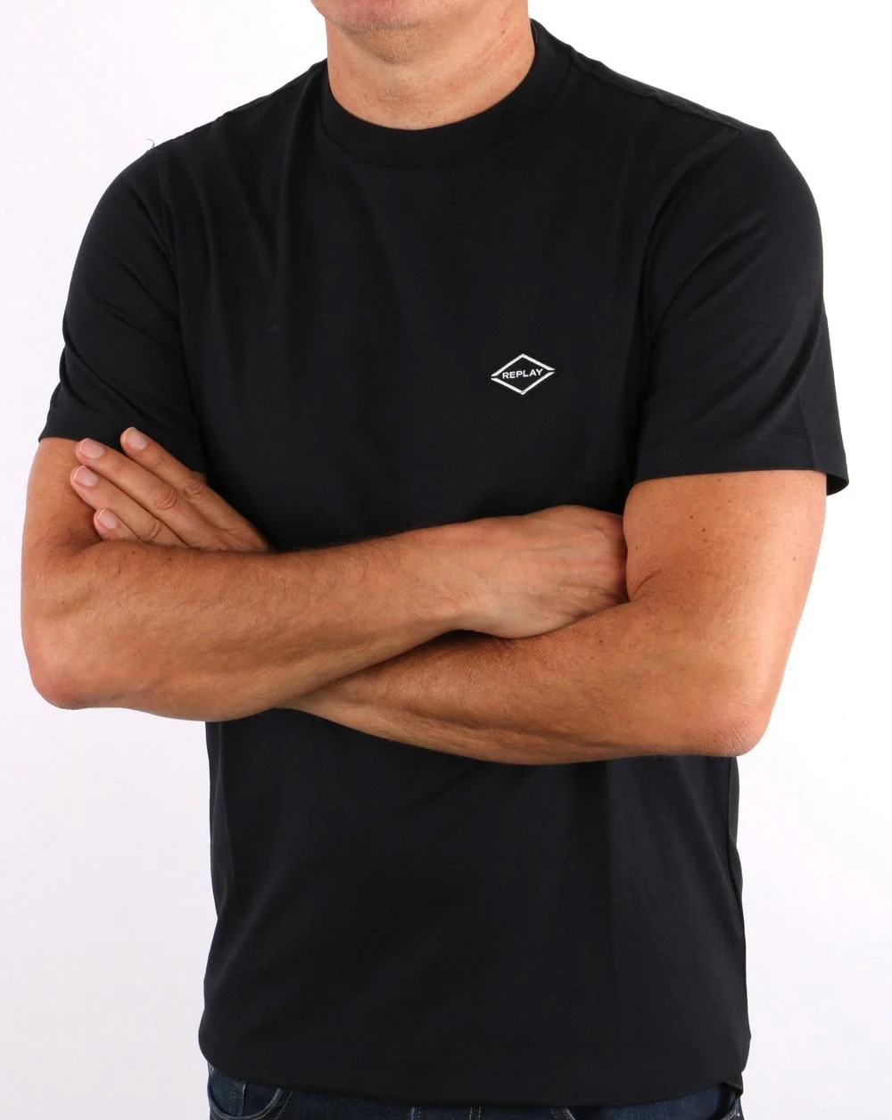 Replay Logo T-shirt Navy - Image 3
