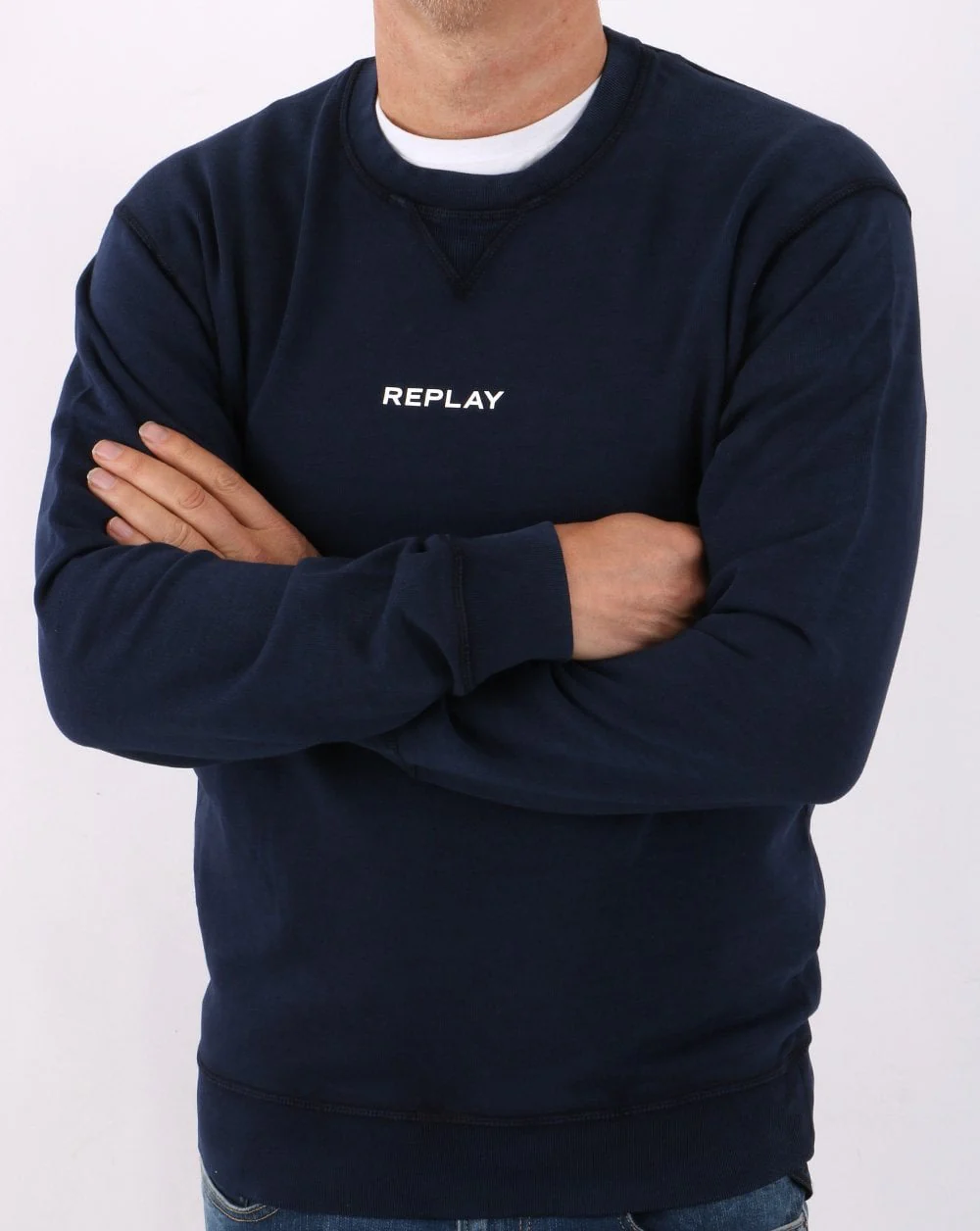 Replay Sweatshirt Navy - Image 3