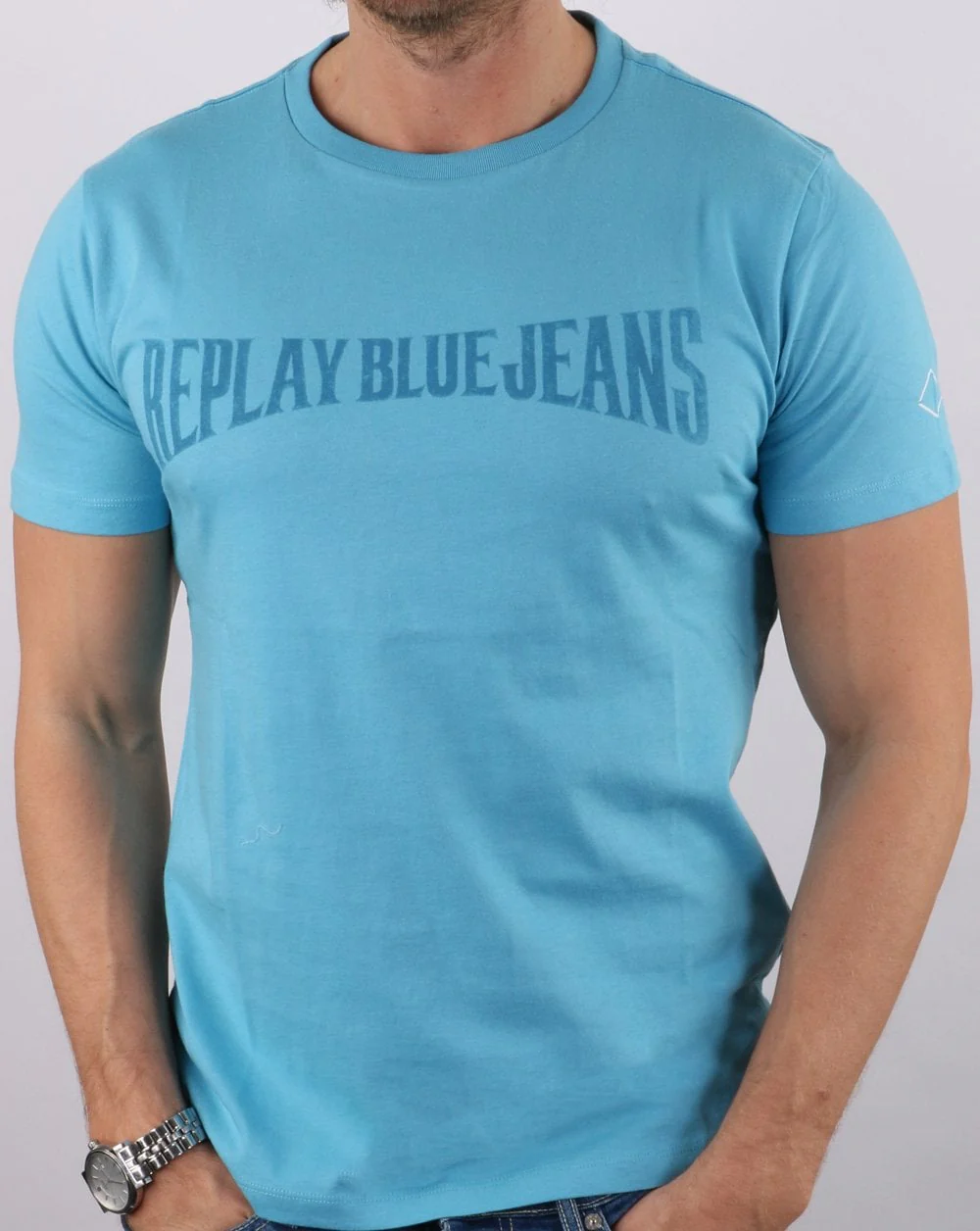 Replay T-shirt Azure Blue