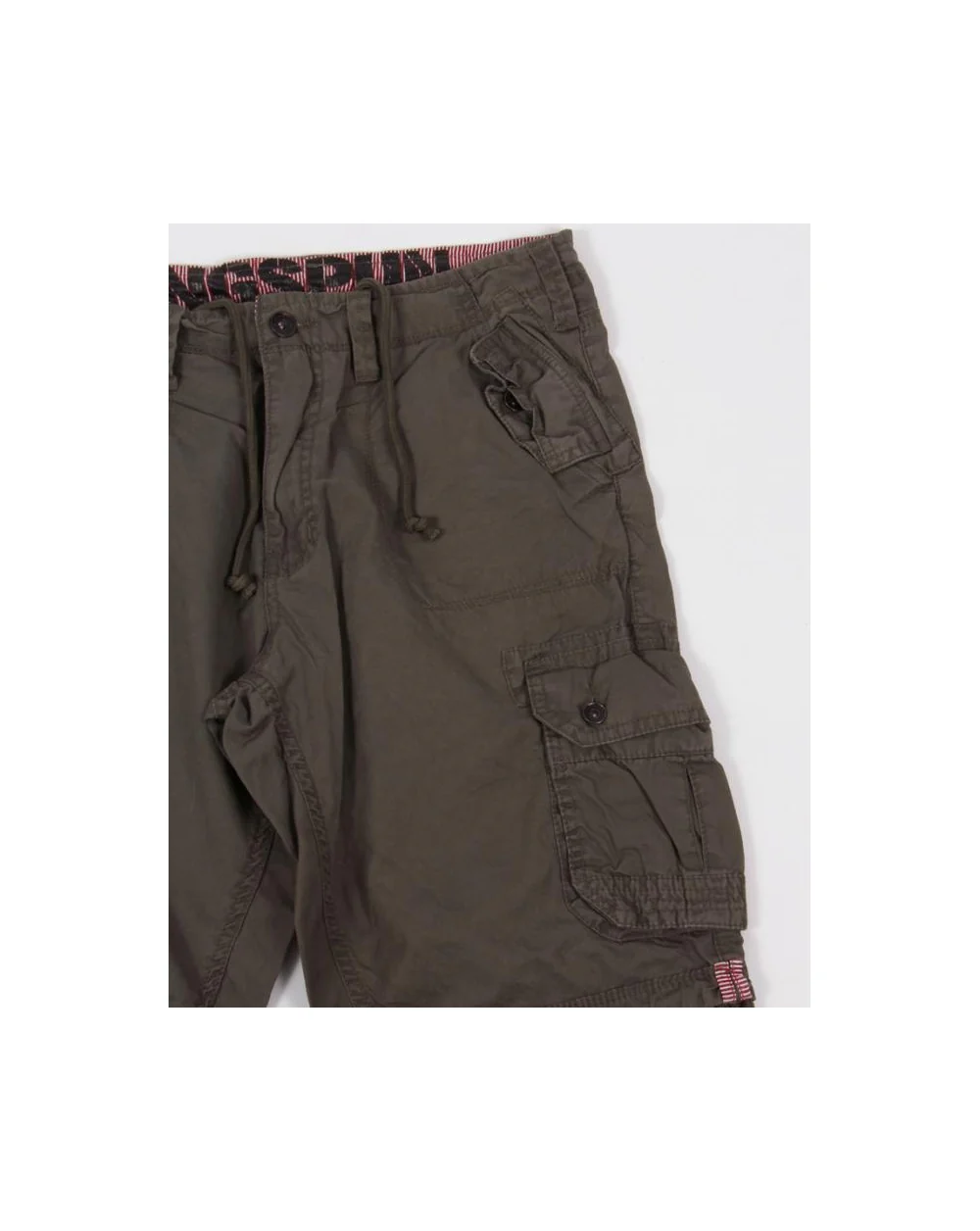 Ringspun Combat Shorts Olive Green - Image 2