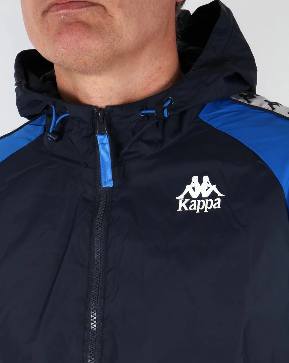 Robe Di Kappa Anfield Hooded Jacket Navy/Royal Blue - Image 2