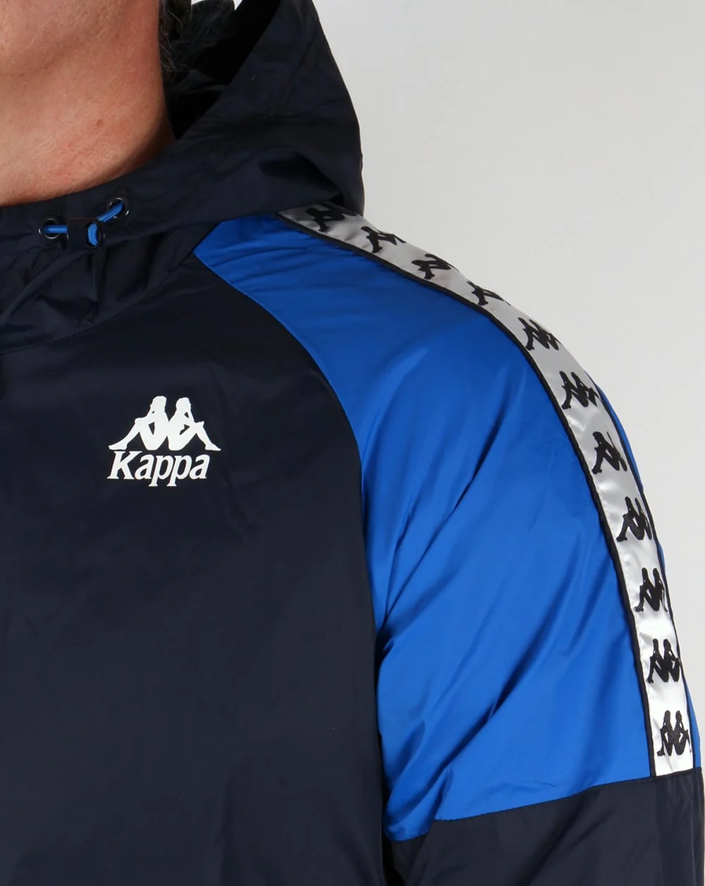 Robe Di Kappa Anfield Hooded Jacket Navy/Royal Blue - Image 3