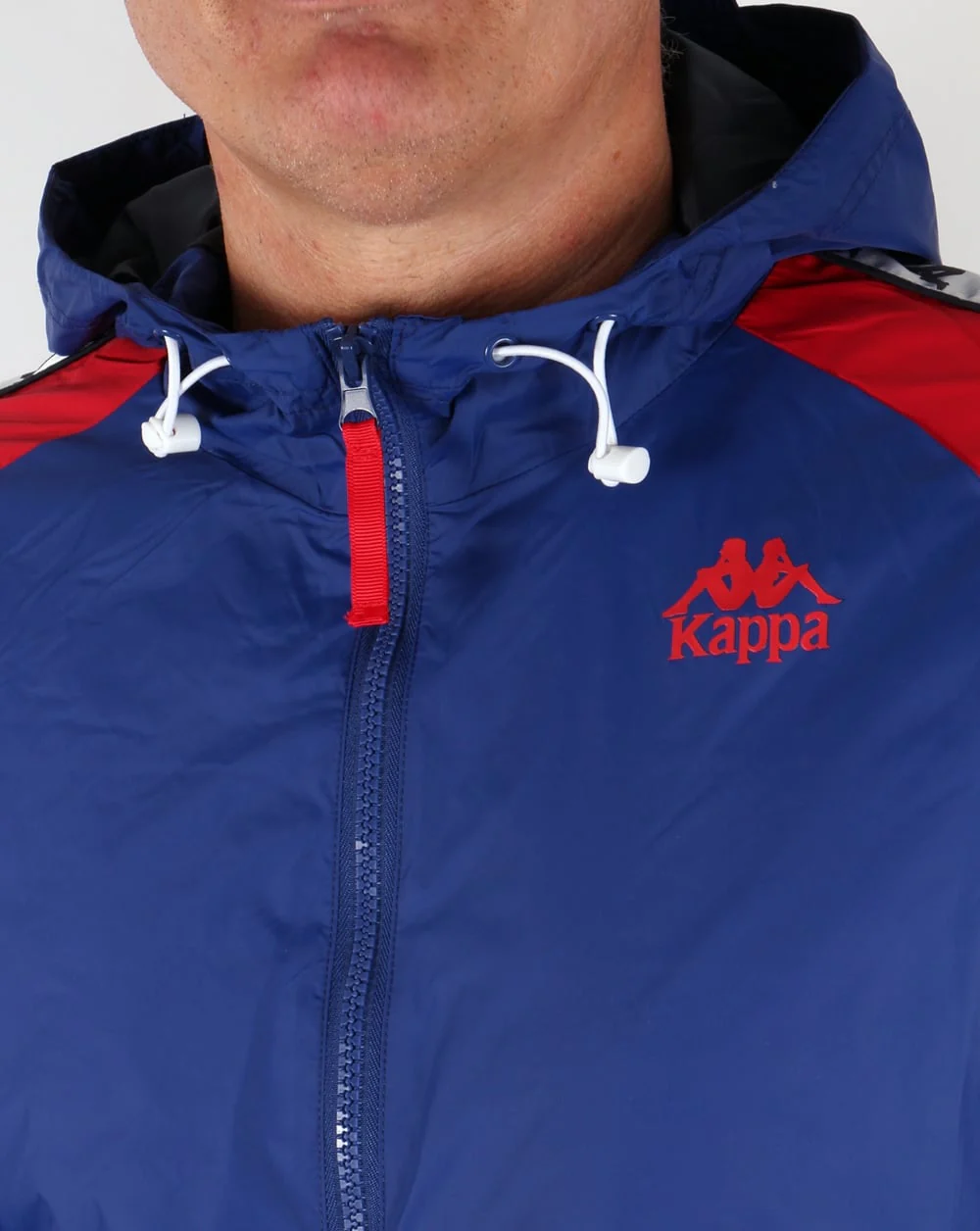 Robe Di Kappa Anfield Hooded Jacket Royal Blue/Red - Image 2
