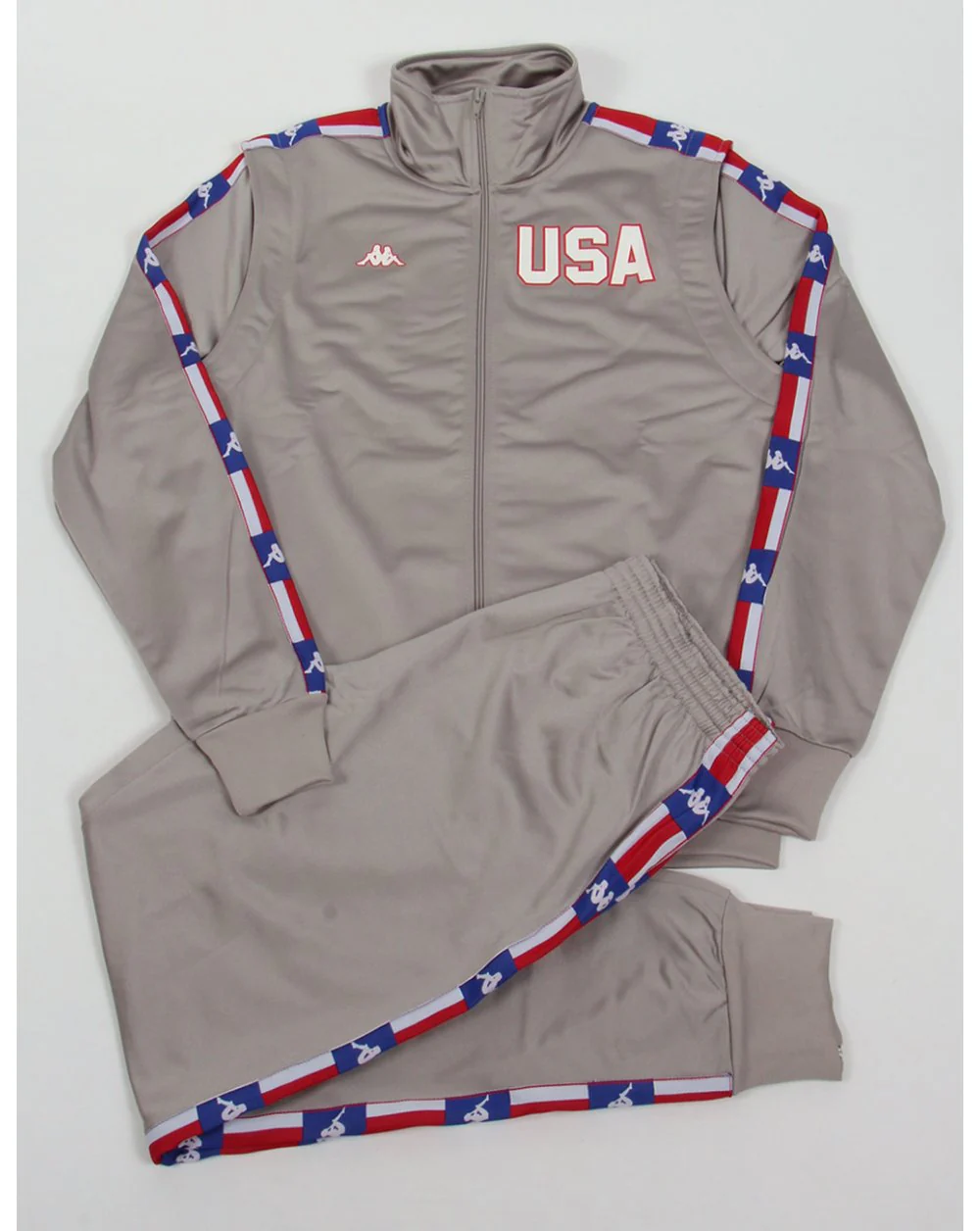 Robe Di Kappa La84 Usa Olympic Full Tracksuit Silver Grey