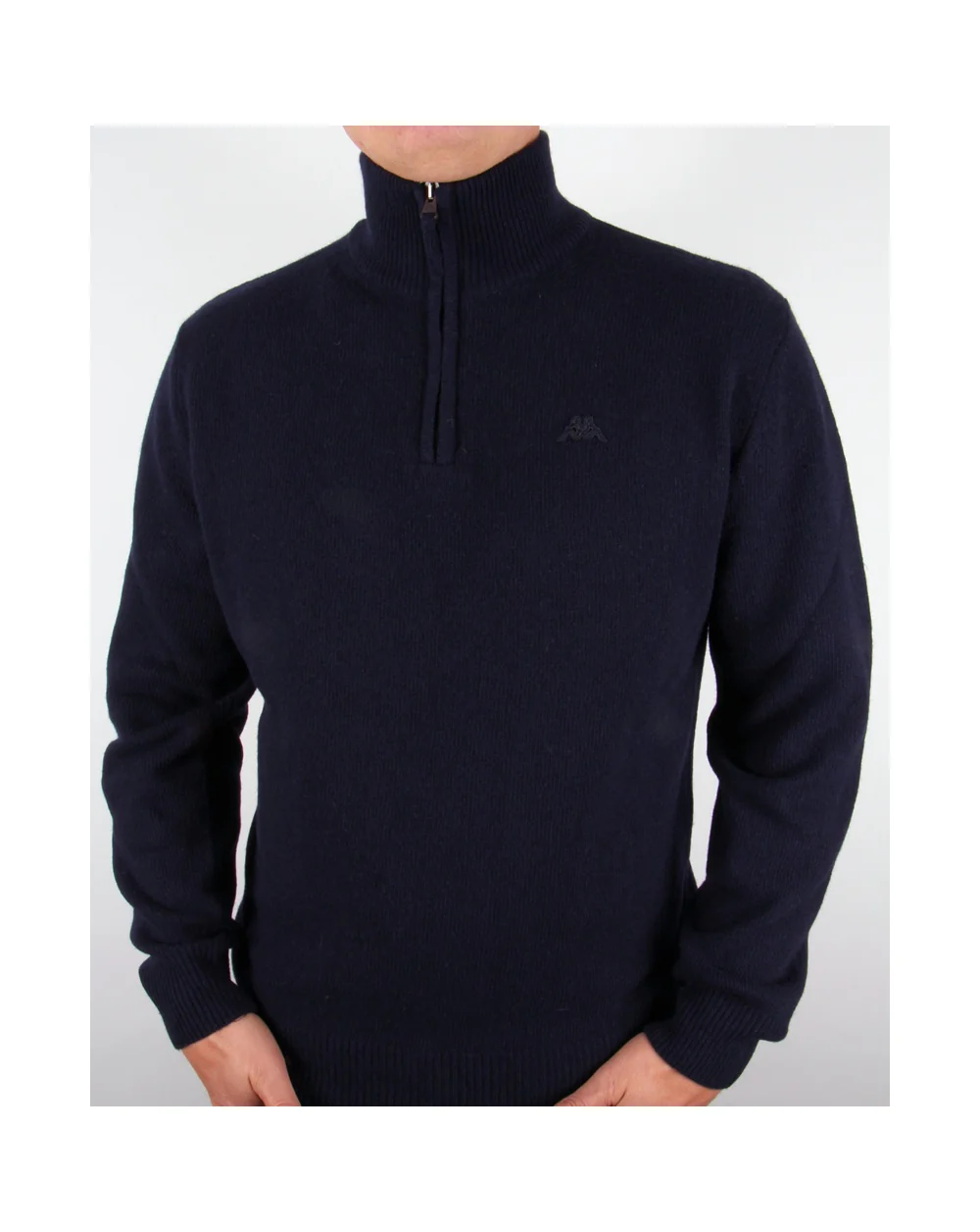 Robe Di Kappa Lambswool Half Zip Jumper Navy
