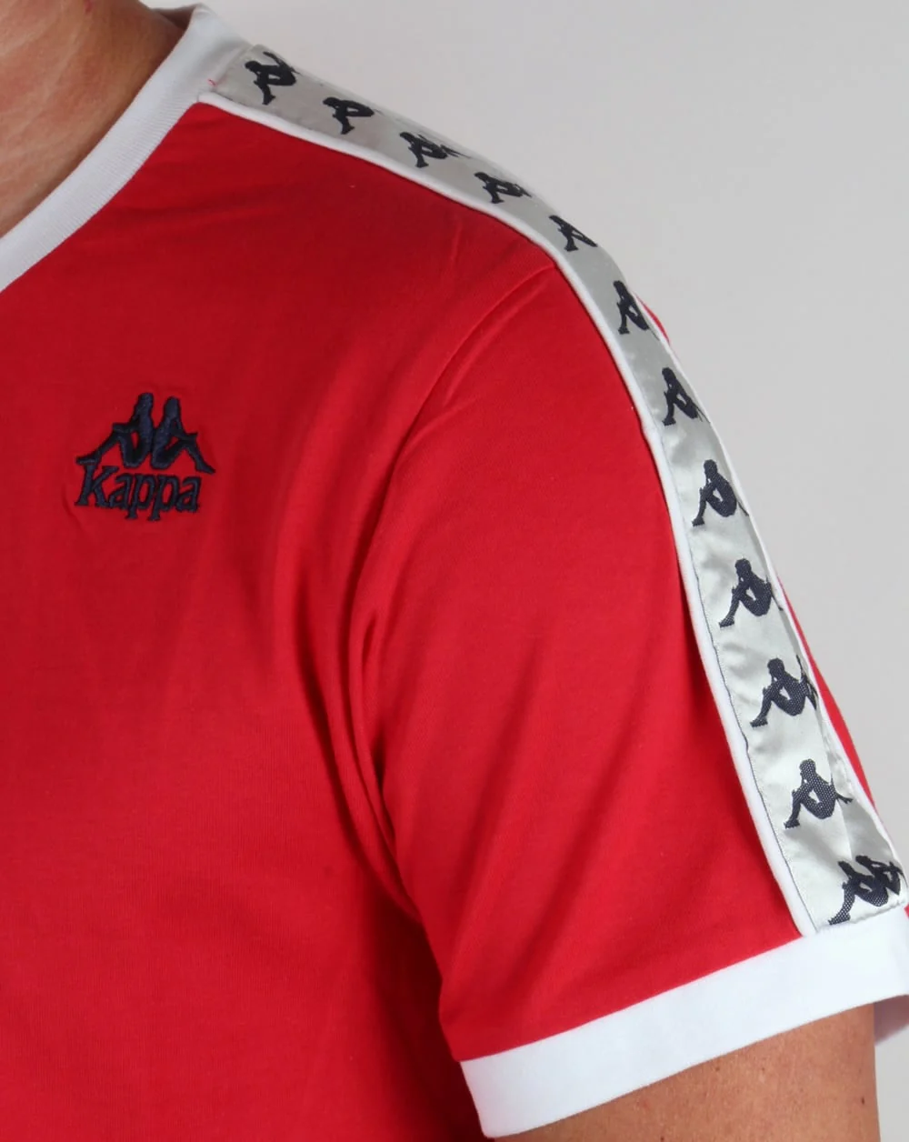 Robe Di Kappa Logo Ringer Taping T-shirt Red - Image 3