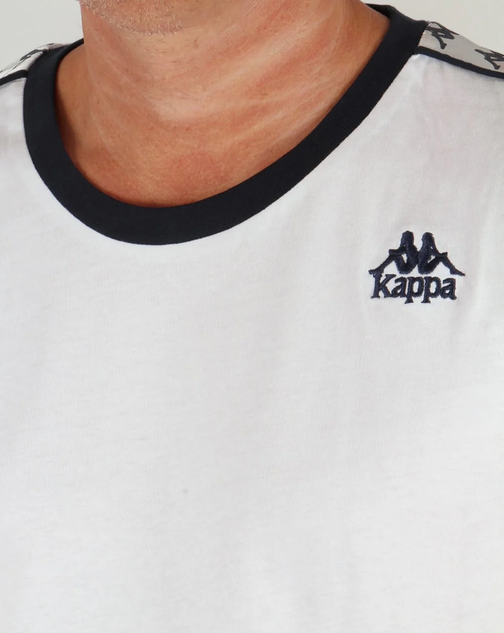 Robe Di Kappa Logo Ringer Taping T-shirt White - Image 2