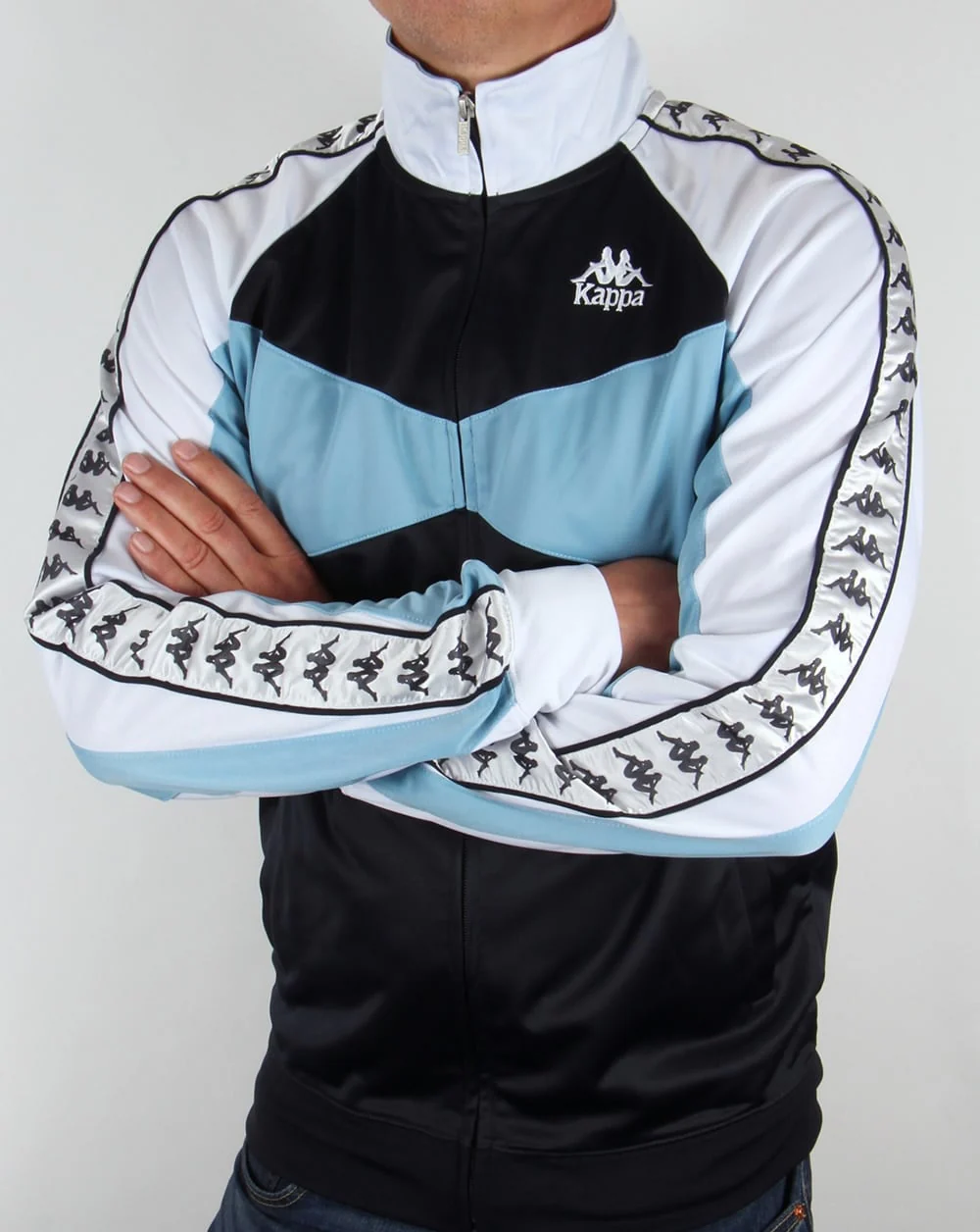 Robe Di Kappa Trafford Track Top Navy/Sky/White - Image 3