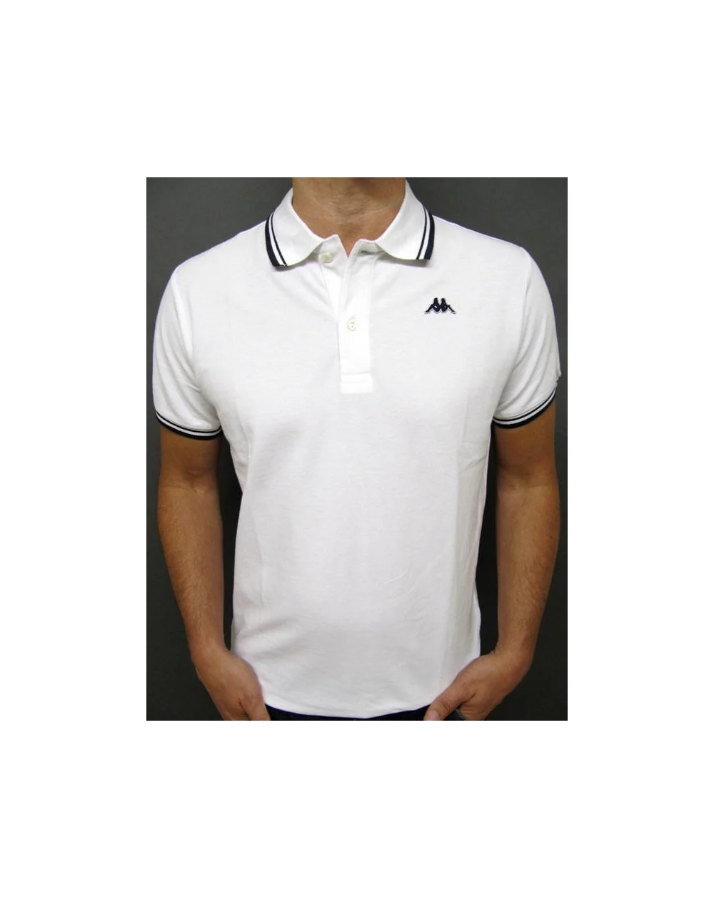 Robe Di Kappa Twin Tipped Polo Shirt White/navy