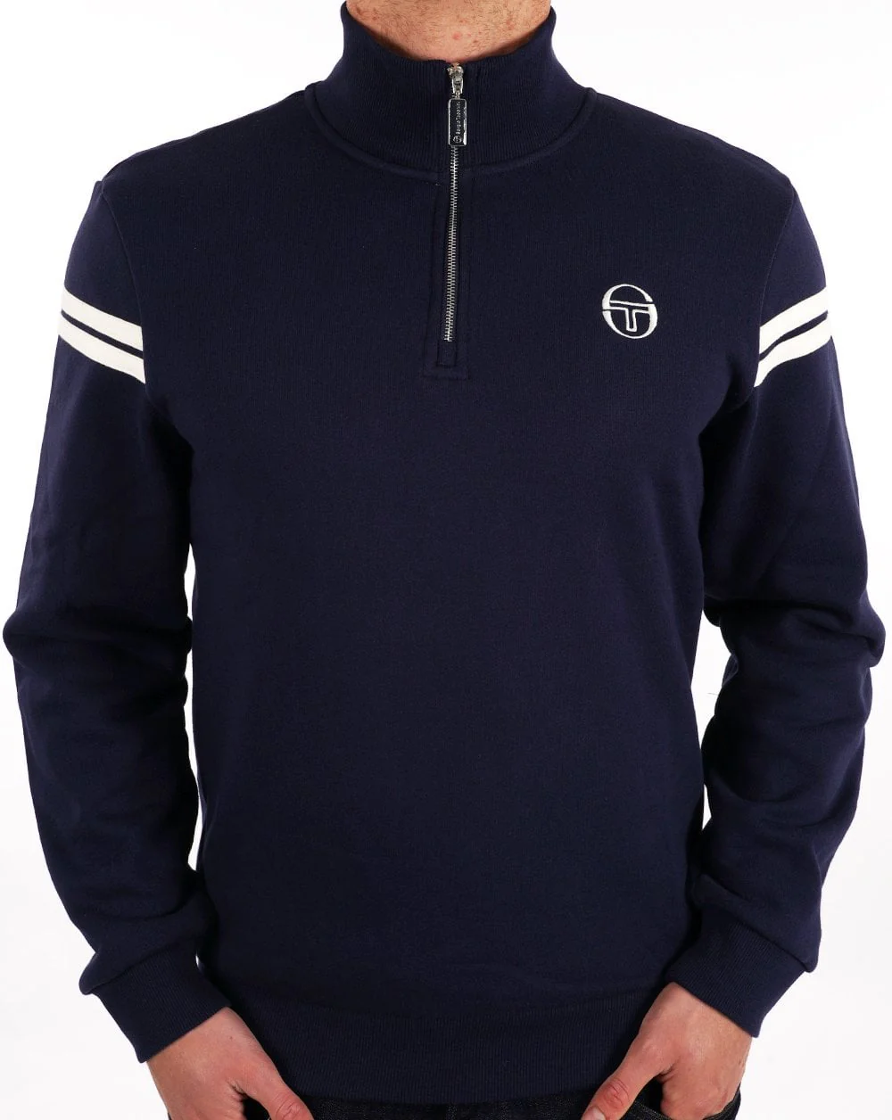 Sergio Tacchini 1/4 Zip Maurizo Sweat Navy - Image 3
