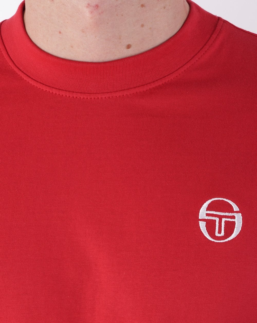 Sergio Tacchini 2 Stripe T Shirt Red White - Image 3
