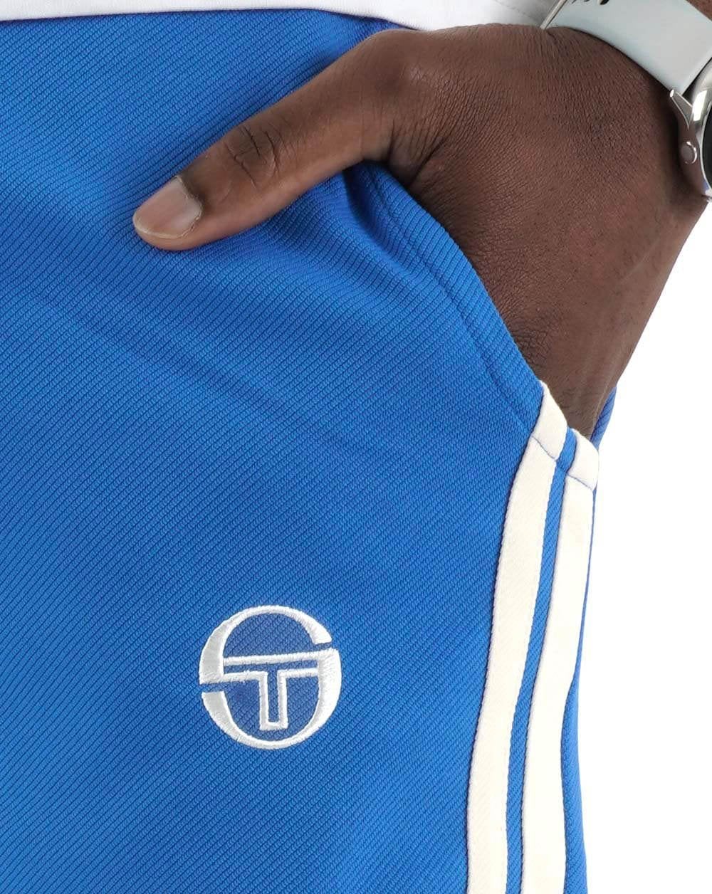 Sergio Tacchini 2 Stripe Track Pants Blue/Off White - Image 2