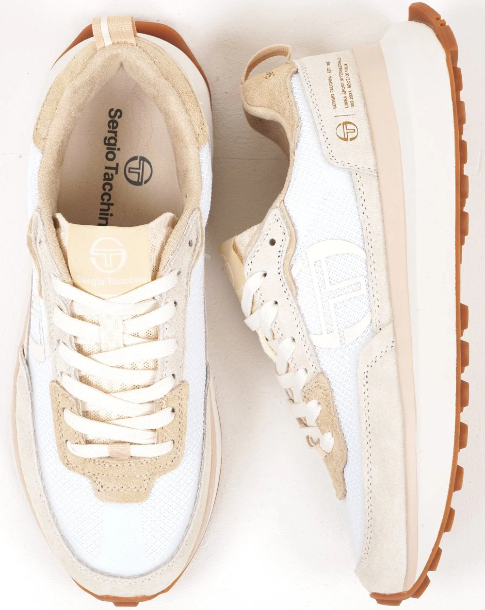 Sergio Tacchini 70s Racer Trainers White / Antique White - Image 4