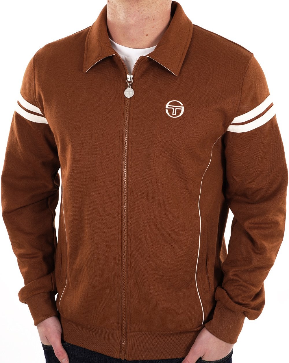 Sergio Tacchini 70s Track Top Brown Gardenia - Image 2