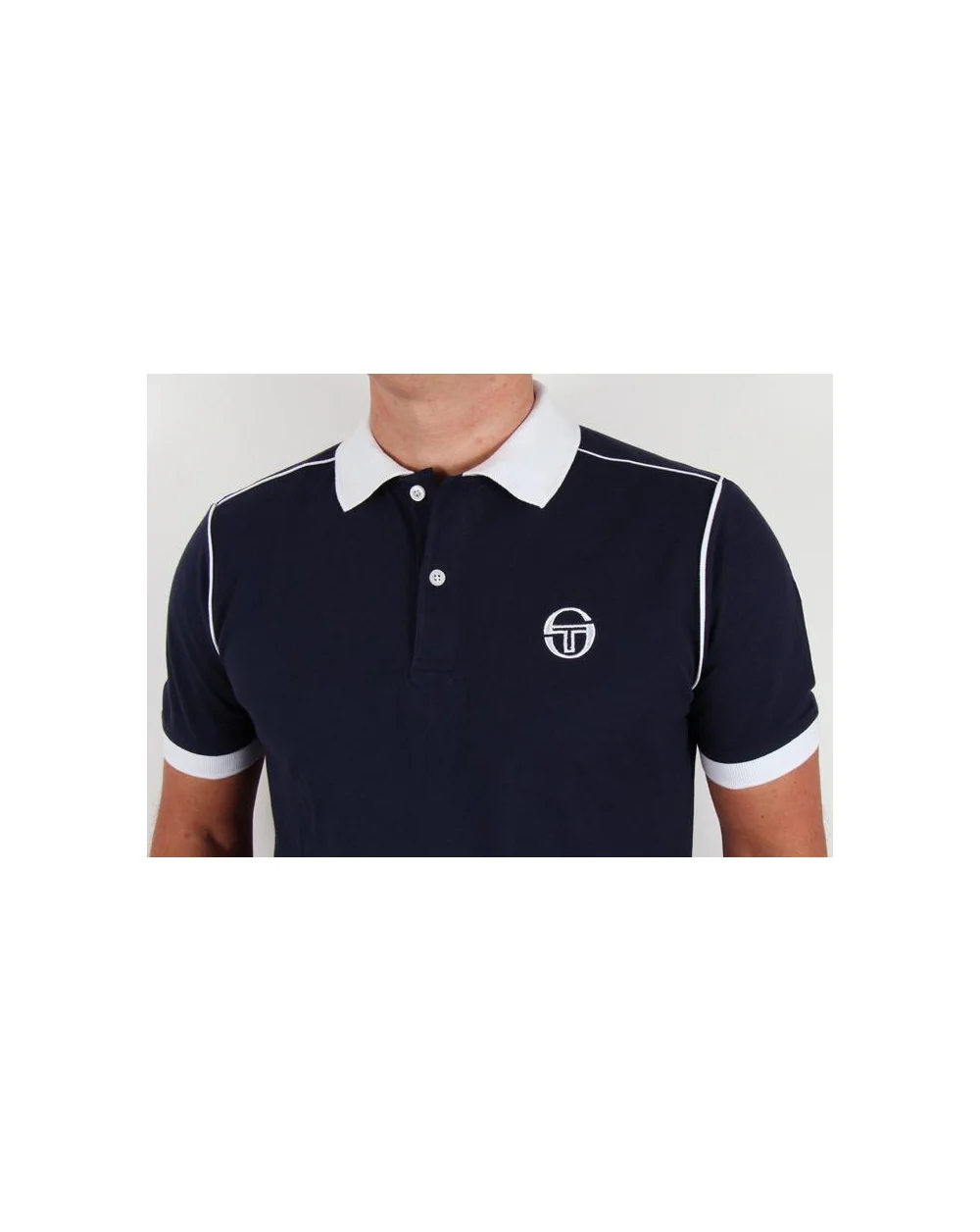 Sergio Tacchini Ace Polo Shirt Navy - Image 2