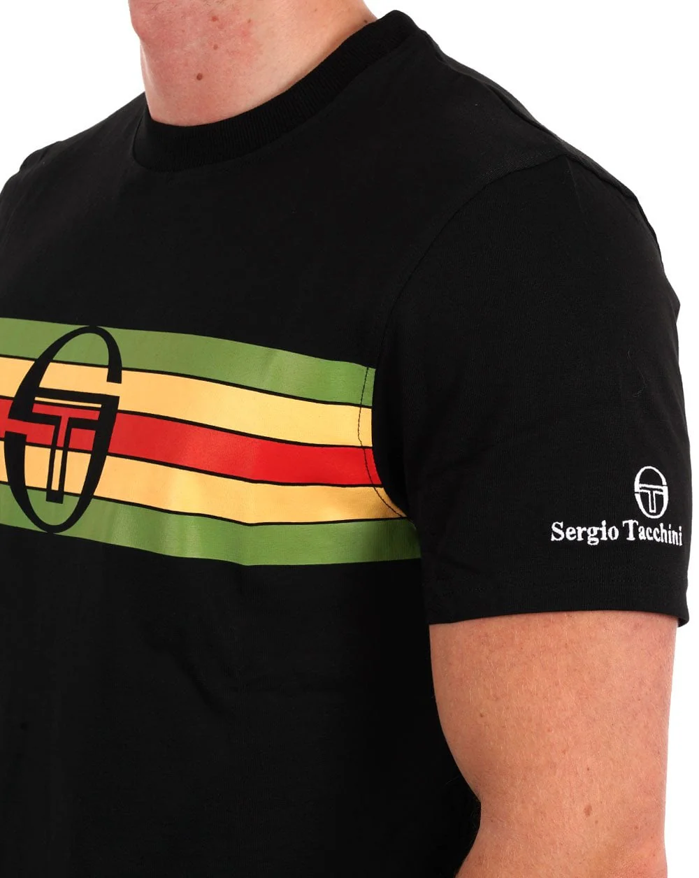 Sergio Tacchini Adamo T Shirt Black - Image 2