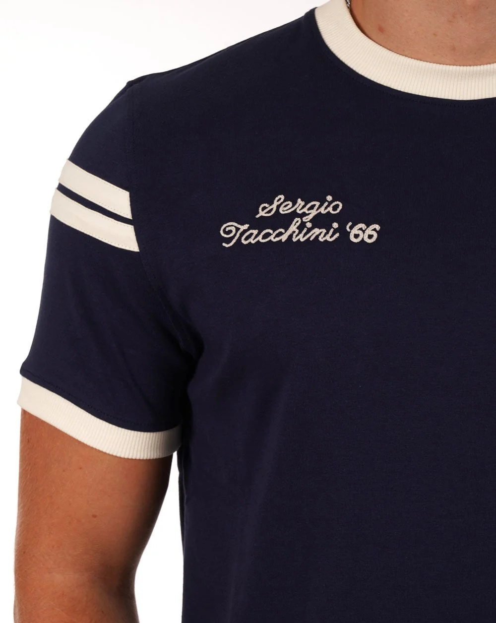 Sergio Tacchini Aless T Shirt Navy Blue - Image 2