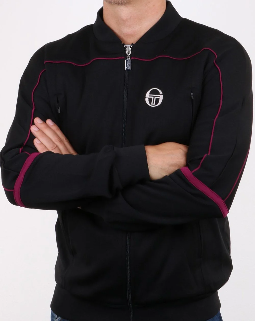 Sergio Tacchini Amiscora Track Top Black/Purple - Image 4