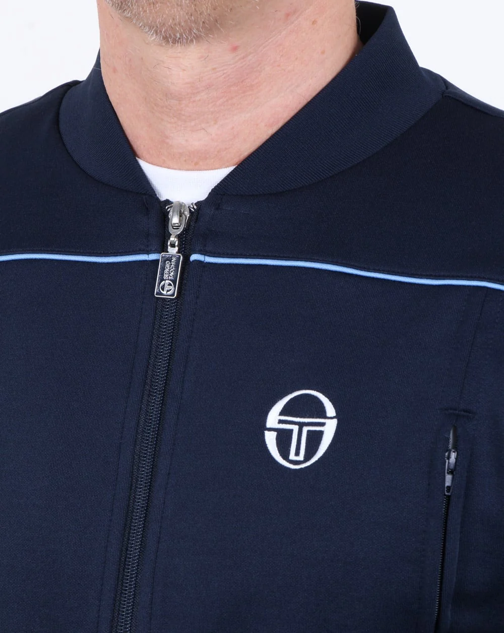 Sergio Tacchini Amiscora Track Top Navy/white - Image 2