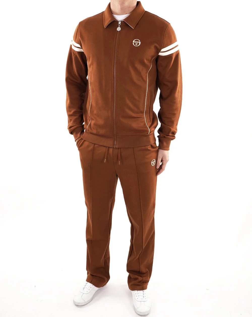 Sergio Tacchini Armando Track Pants Mocha - Image 4