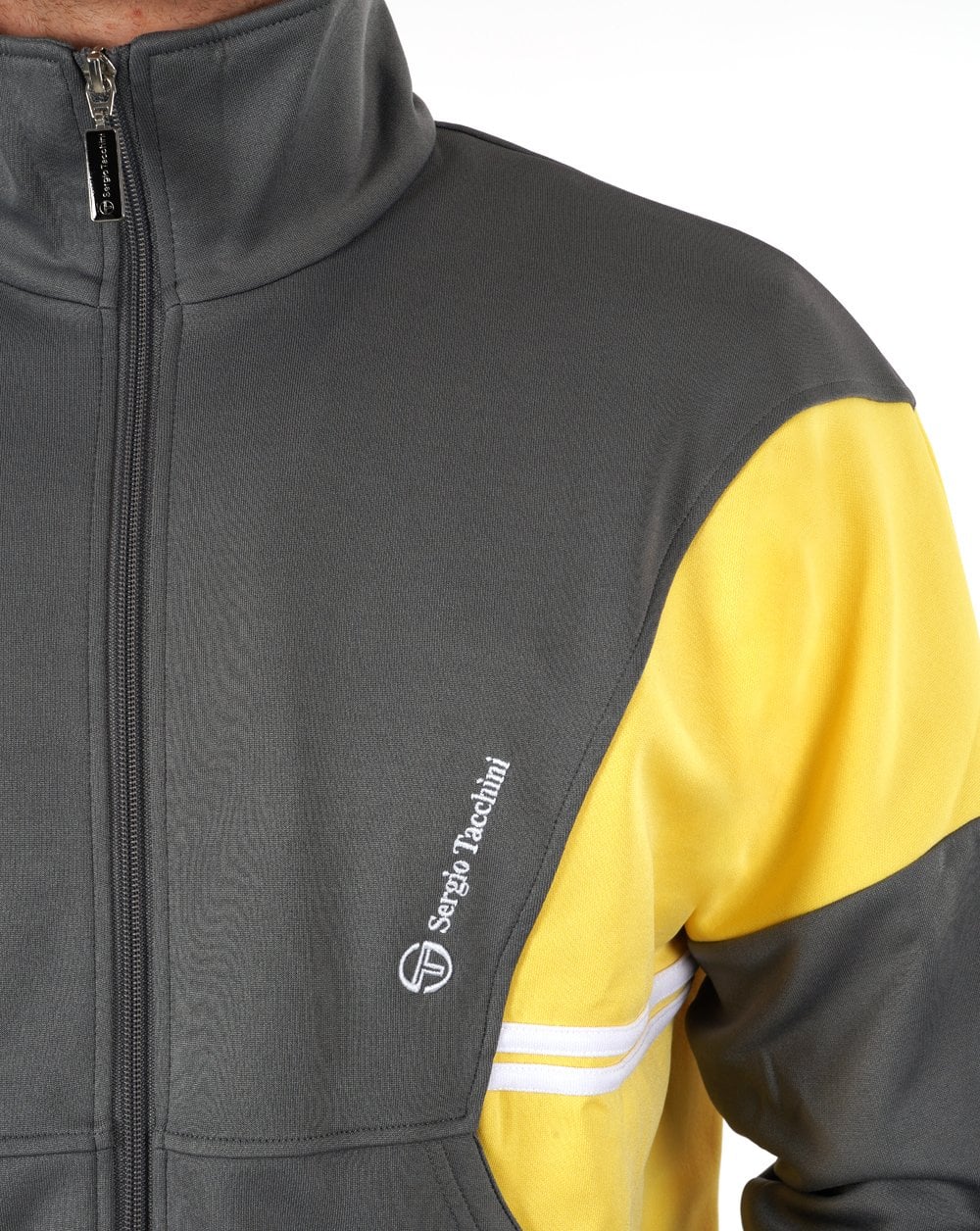 Sergio Tacchini Blow Track Top Grey Yellow - Image 4