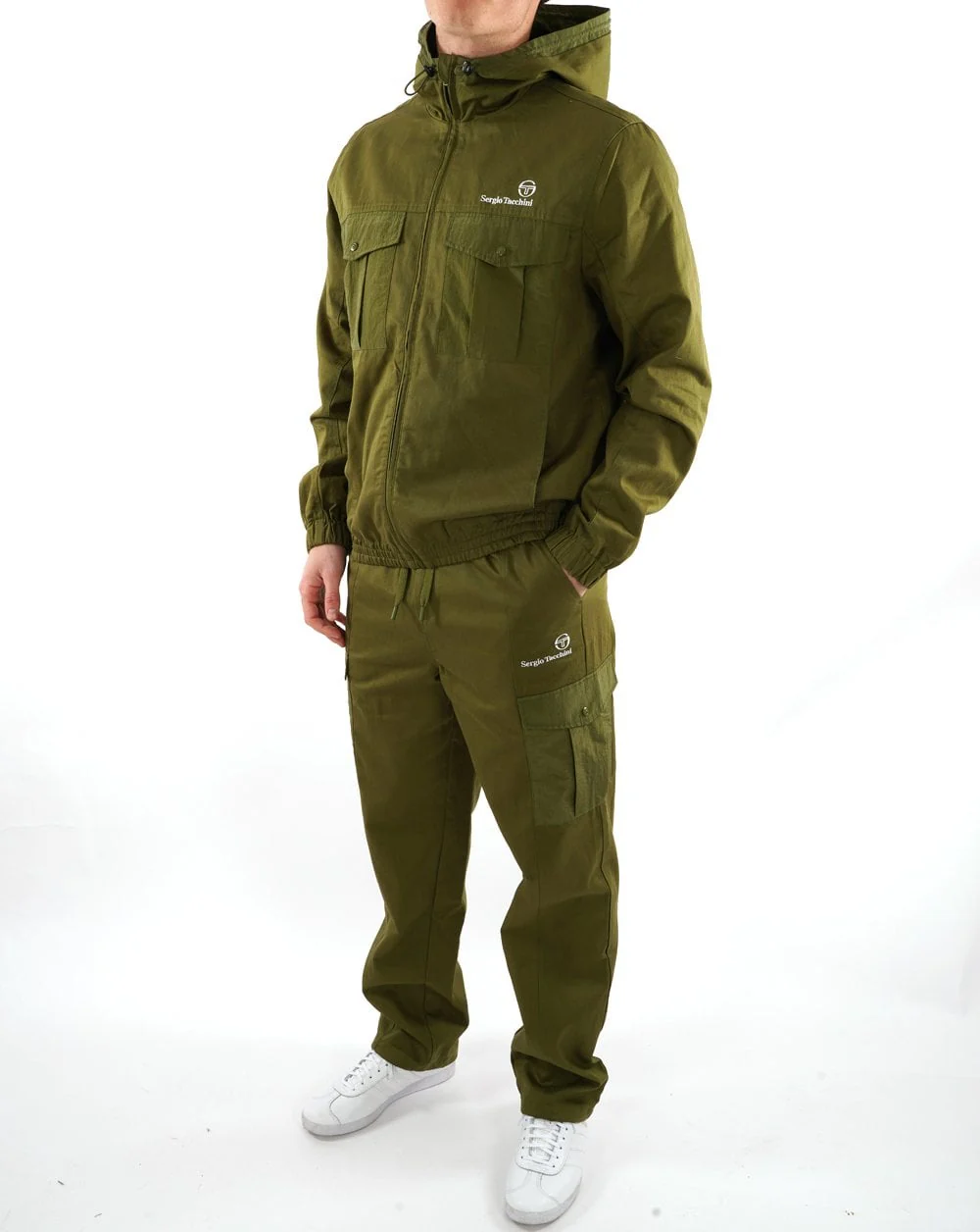 Sergio Tacchini Canvas Cargo Pants Khaki - Image 4