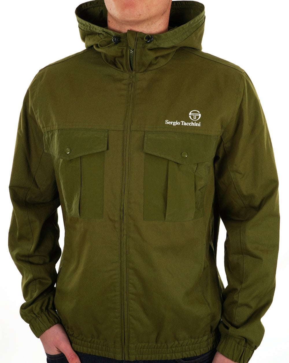 Sergio Tacchini Canvas Mix Jacket Khaki - Image 2