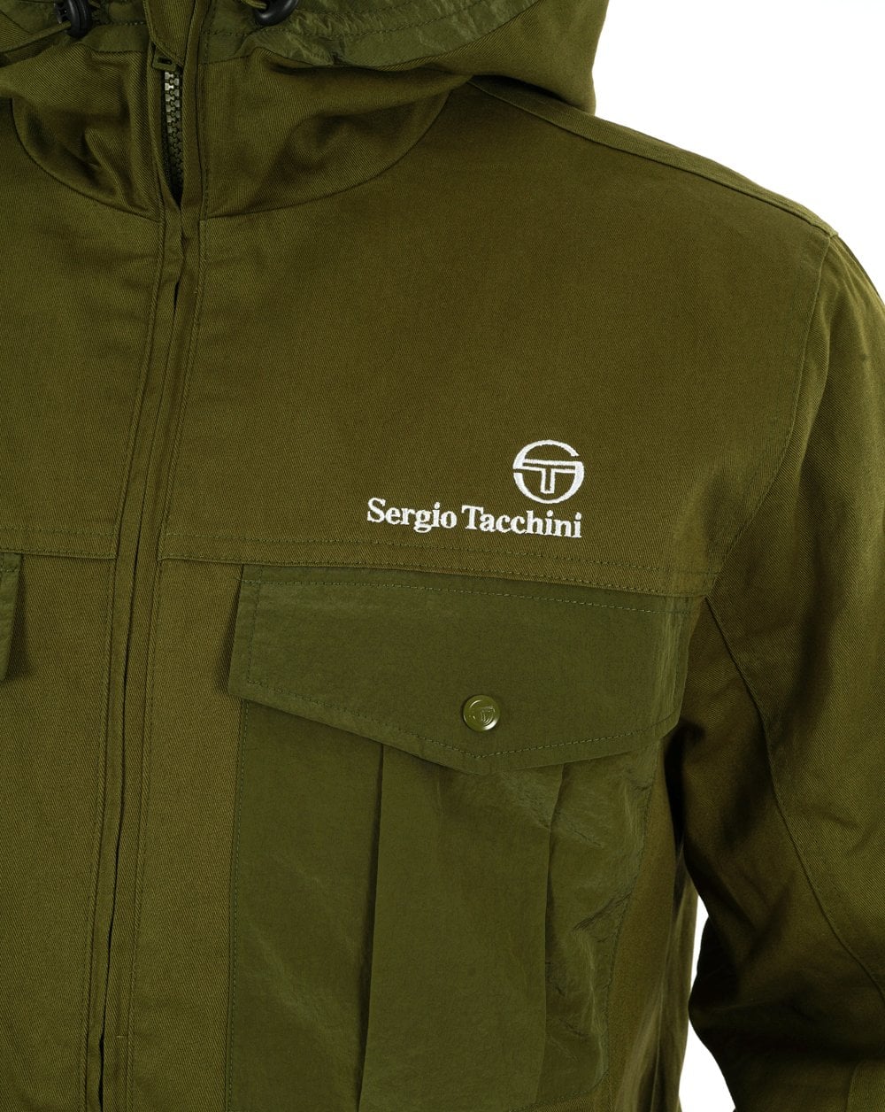 Sergio Tacchini Canvas Mix Jacket Khaki - Image 4