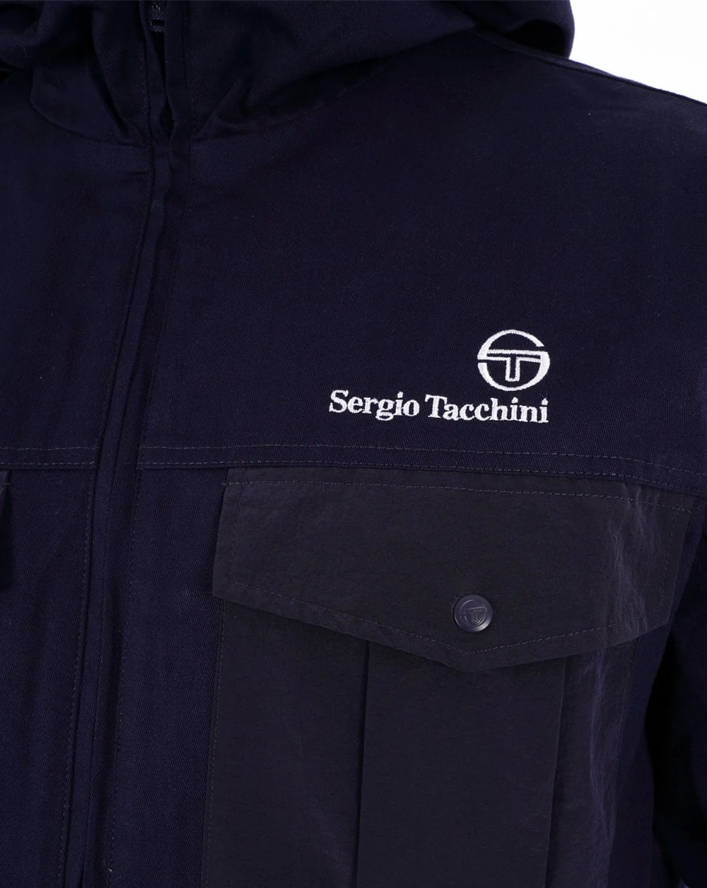 Sergio Tacchini Canvas Mix Jacket Navy - Image 2