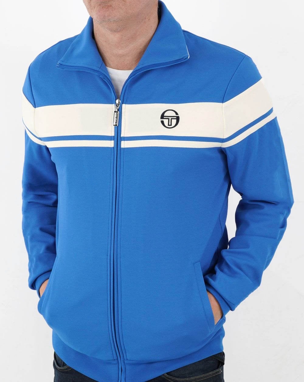 Sergio Tacchini Capomasters Track Top Royal/Off White - Image 2