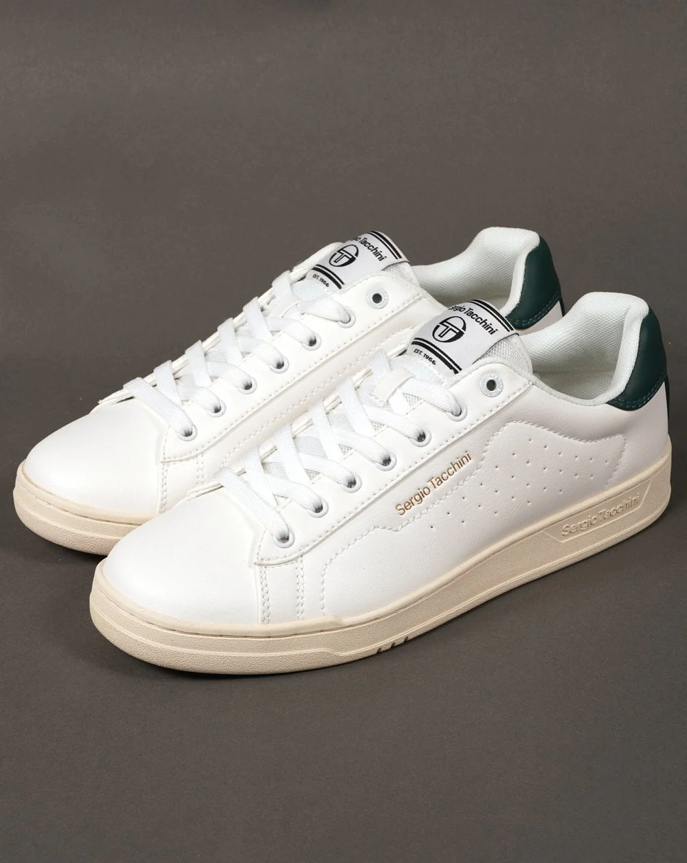 Sergio Tacchini Capri Trainers White/Dark Green - Image 2