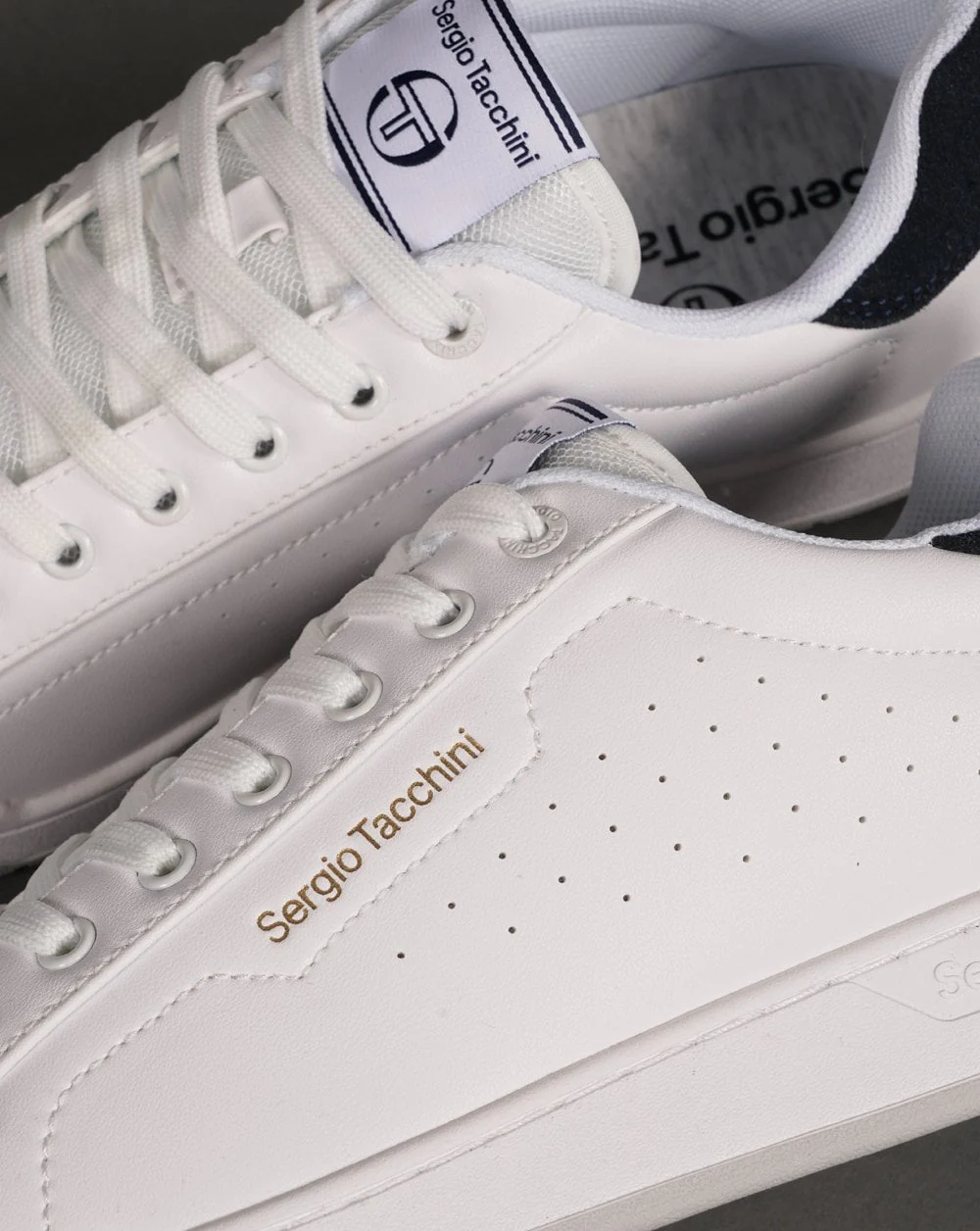 Sergio Tacchini Capri Trainers White/Navy - Image 3