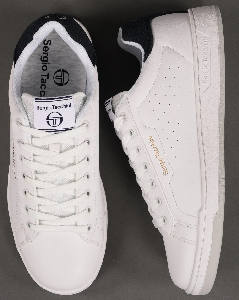 Sergio Tacchini Capri Trainers White/Navy - Image 4
