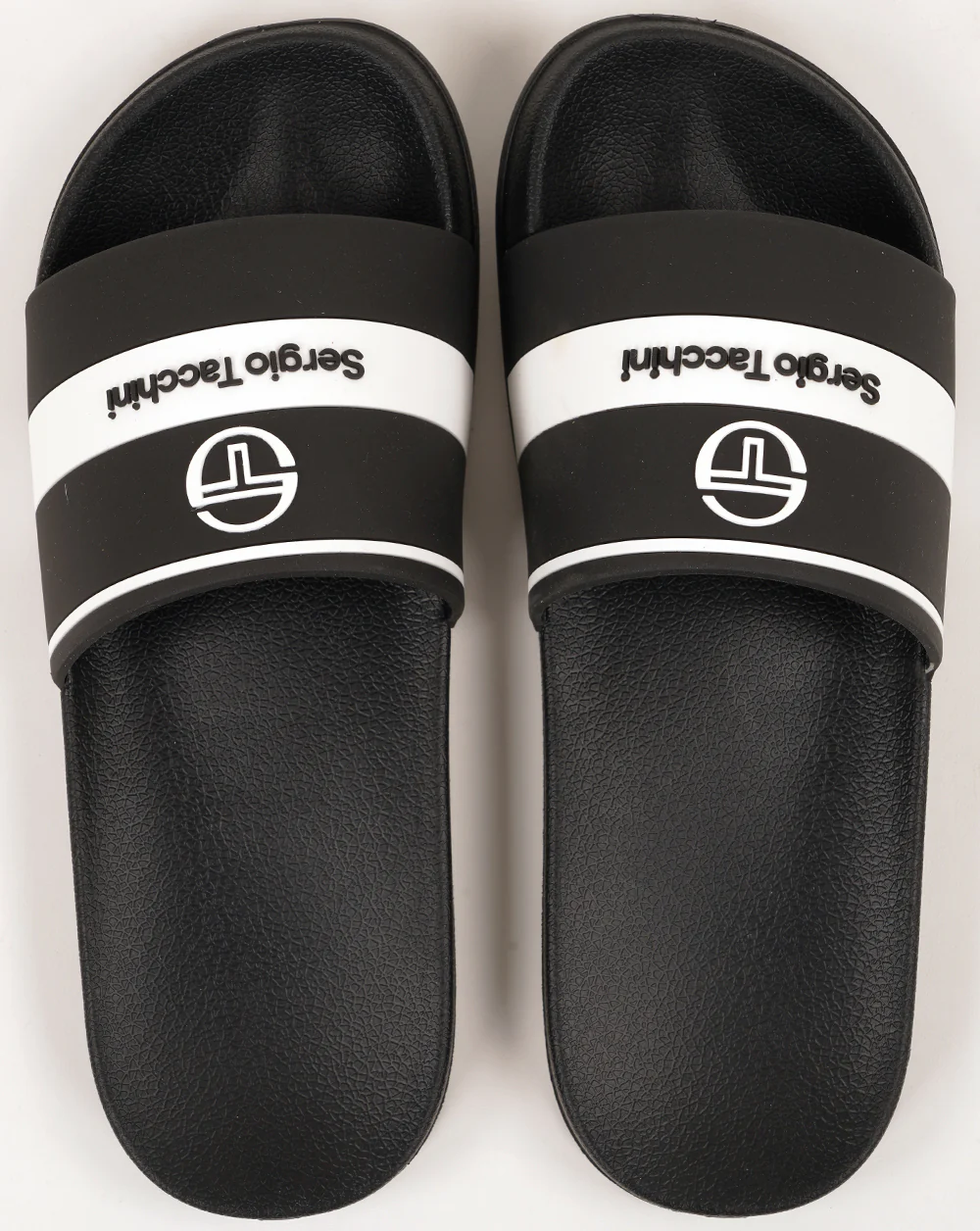 Sergio Tacchini Caspio Pool Sliders Black/White - Image 3