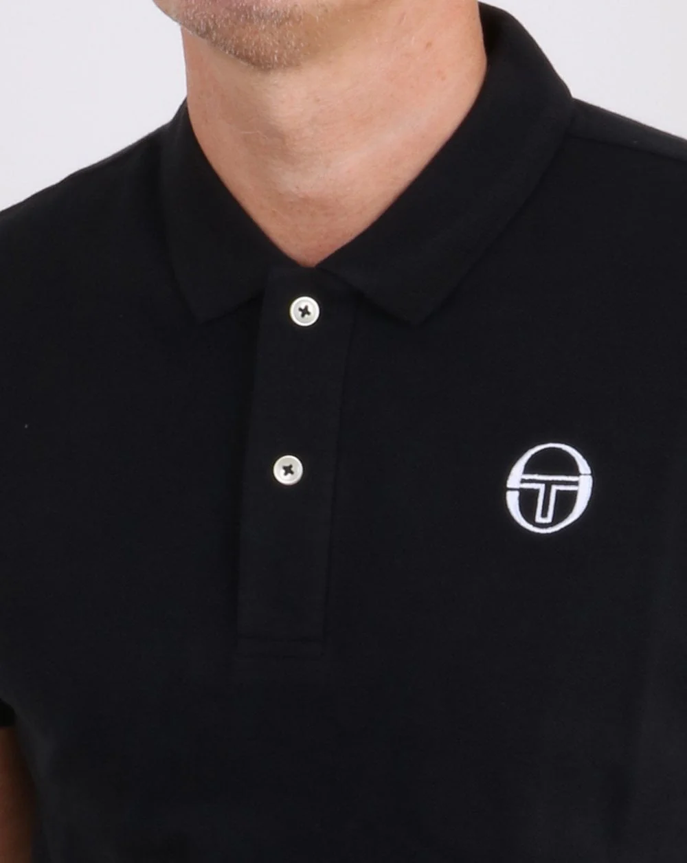 Sergio Tacchini Classic Polo Shirt Black/white - Image 2