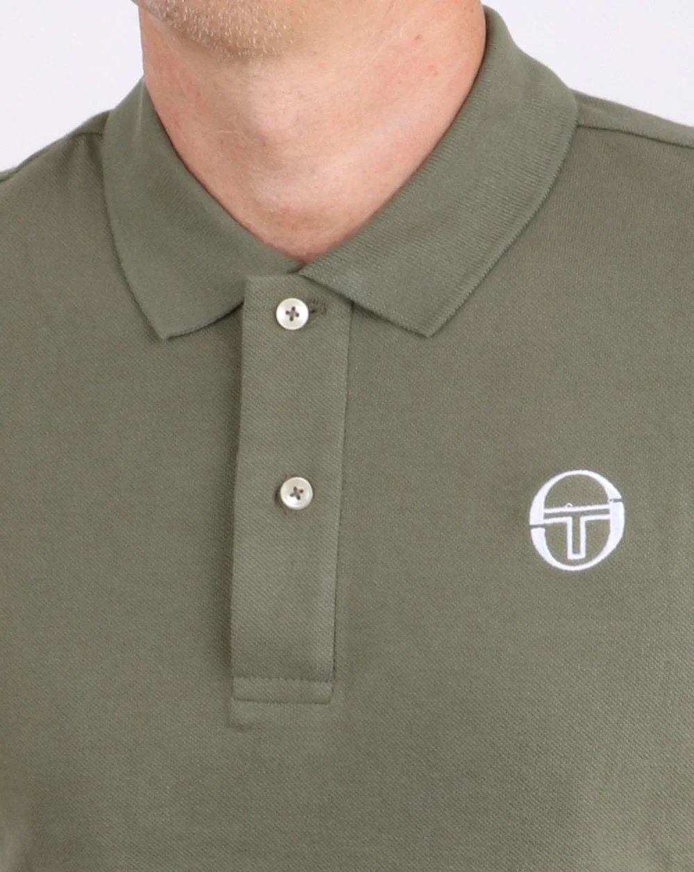 Sergio Tacchini Classic Polo Shirt Olive/white - Image 2