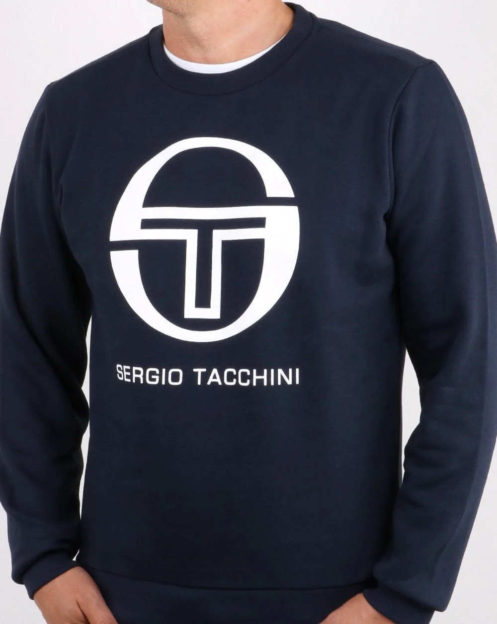 Sergio Tacchini Corp Logo Sweat Navy/white - Image 3