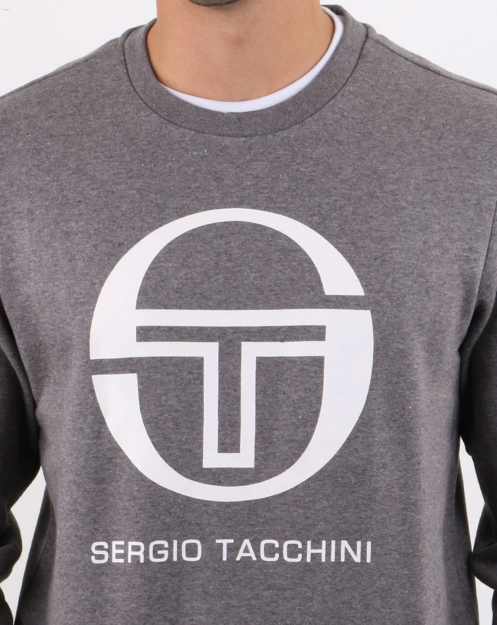 Sergio Tacchini Corp Sweatshirt Dark Grey/Ivory - Image 2